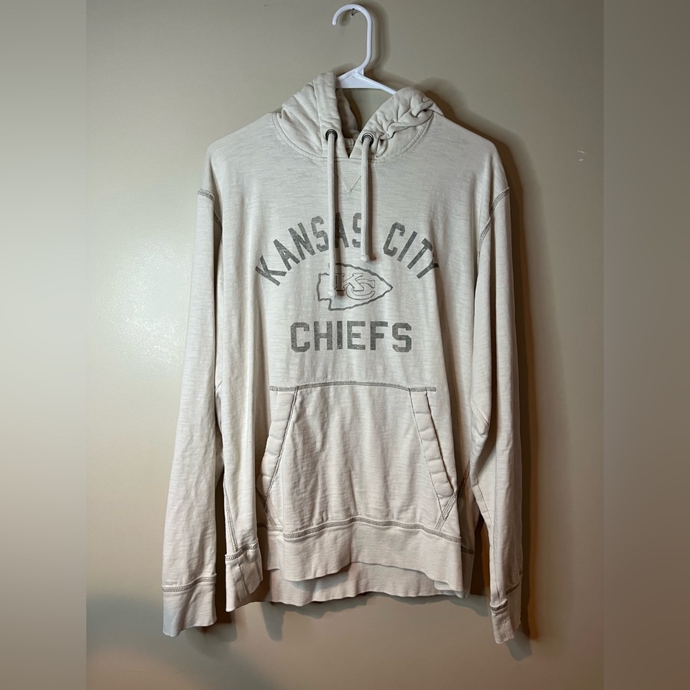 47 NFL Apparel Cream Kansas City Chiefs Hoodie EUC